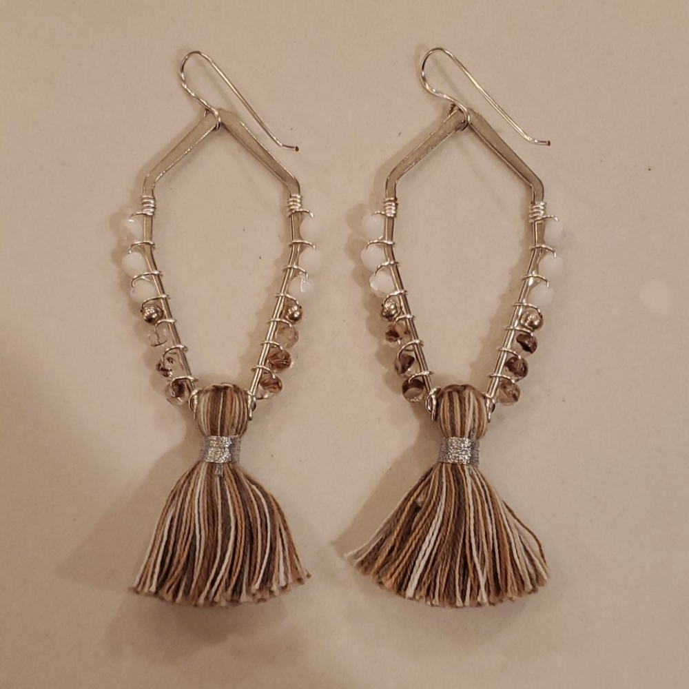 Handmade Earthy Tassle Earrings